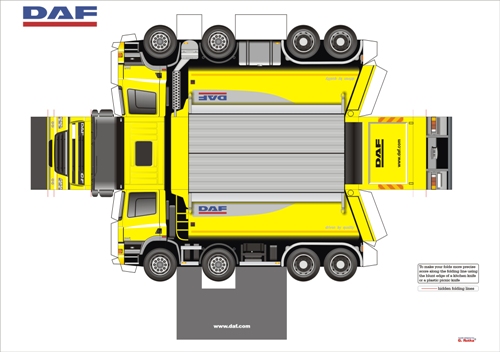 DAF CF85 FAD paper model