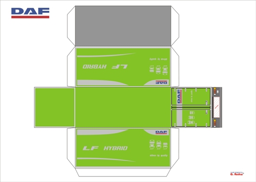 DAF LF Hybrid 1 2 paper model