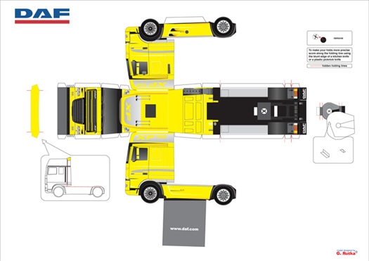 DAF paper model XF105 a