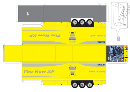 DAF paper model XF105 b