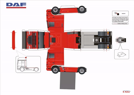 DAF XF95 a paper model