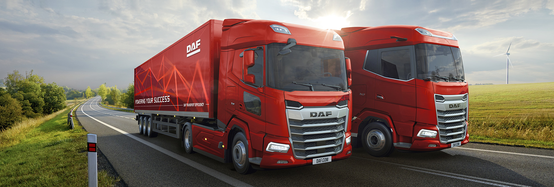 New Generation DAF trucks XF left and XG right