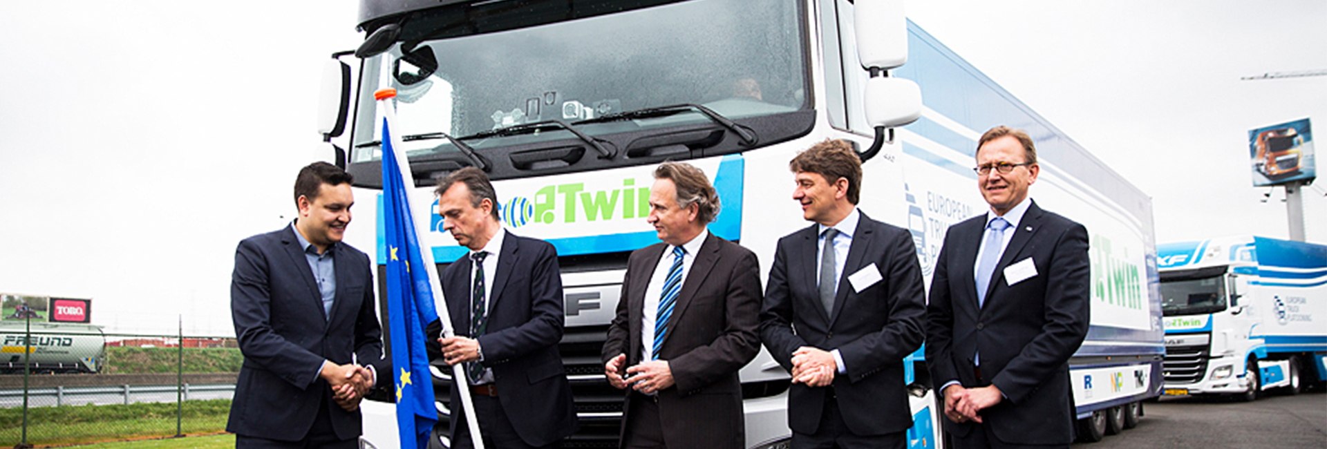DAF EcoTwin European Truck Platooning Start-